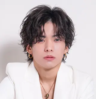 ミディアム メンズ 浜本 琉聖のヘアスタイル