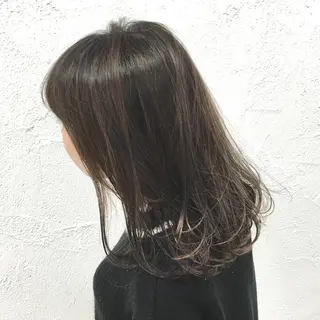 セミロング ヘアアレンジ 脱!黒髪 ダブルカラー【上野】のヘアスタイル