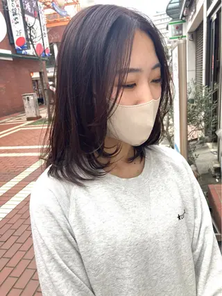 ミディアム 阿部 雲母のヘアスタイル