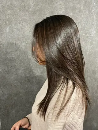 ロング カラー パーマ ヘアアレンジ メンズ キッズ ネイル マツエク・マツパ レイヤー/顔周り 韓国ヘア森田和貴のヘアスタイル