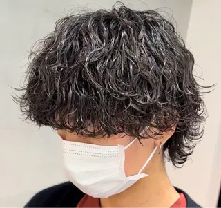 セミロング パーマ ヘアアレンジ メンズ fifth 石川 凪のヘアスタイル