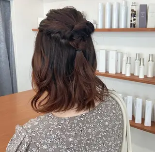 ミディアム カラー ヘアアレンジ お洒落パーマ/ 艶カラー/michiのヘアスタイル
