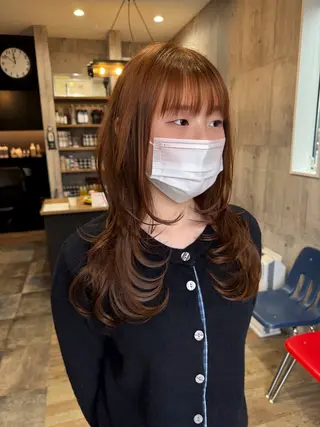 ロング カラー レイヤーカット匠 イソザキノリユキのヘアスタイル