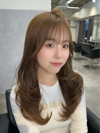 ロング 透明感カラー🇰🇷 レイヤー✨桑原　研太のヘアスタイル