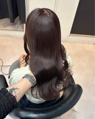 セミロング カラー レイヤーカット/ 暗髪カラー🧸ナシコのヘアスタイル