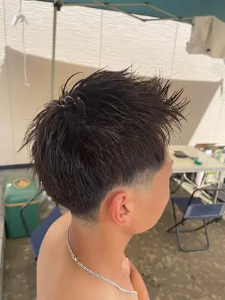ショート メンズ 阿部 慈導のヘアスタイル