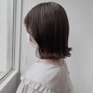 ミディアム カラー 𓏸レイヤー髪質改善 透けカラーカノン🫧のヘアスタイル