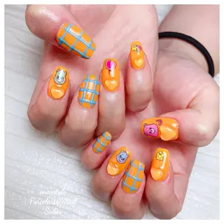 ミディアム ネイル 🐾enen style 🐾のネイルデザイン