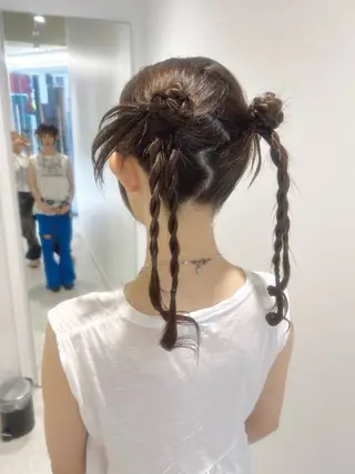 セミロング カラー 透明感カラー/ヘアア レンジ/はるか🤍のヘアスタイル