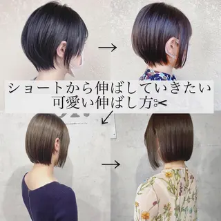 ショート カラー ボブ　ショート 特化 迫田紘史のヘアスタイル
