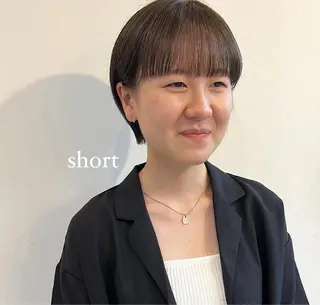 ショート カラー ナチュラルなショート 北本空河のヘアスタイル