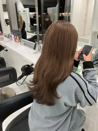 ロング カラー ヘアアレンジ 💓色落ちまで綺麗な 垢抜けカラー💓のヘアスタイル
