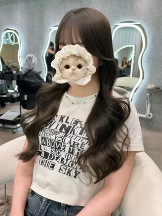 ロング カラー ヘアアレンジ 大宮縮毛矯正🩵 レイヤー 佐藤和のヘアスタイル