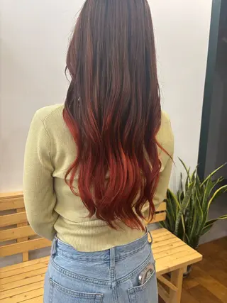 ロング カラー ハードパーマ Rico💜のヘアスタイル