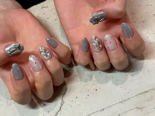 ネイル 韓国/ワンホン/長さ 出しつけ放題🎀のネイルデザイン