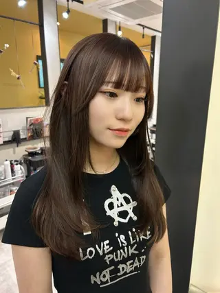 ロング カラー hubhair レイヤー/透明感のヘアスタイル