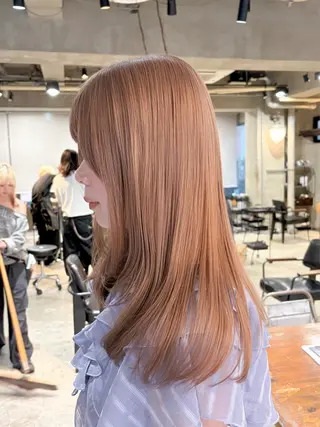 セミロング カラー 似合わせベージュ 🍯ayumi🍯のヘアスタイル