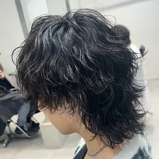 セミロング パーマ ヘアアレンジ メンズ fifth 石川 凪のヘアスタイル