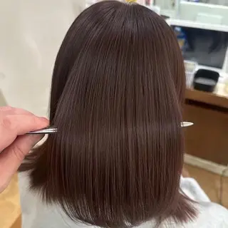 カラー セミロング 縮毛矯正/ワンカラー モデル募集🫧田村のヘアスタイル