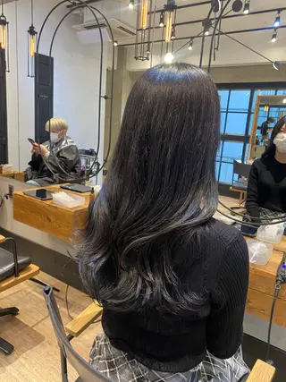 セミロング 新宿/顔周りカット +レイヤー=しずく♩のヘアスタイル