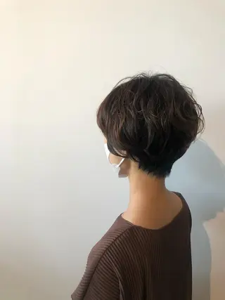 ショート パーマ 村上 遼華のヘアスタイル