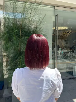 ショート カラー メンズウルフ/ボブ パーマ/くるみのヘアスタイル