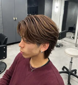 カラー パーマ メンズ 長谷川仁/パーマ /名駅/髪質改善のヘアスタイル