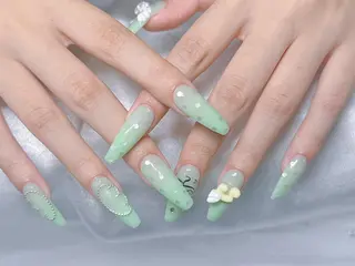 ロング カラー yuna ユナのネイルデザイン