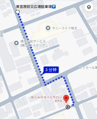 ショート めぐみのネイルサロン スタッフ練習のネイルデザイン