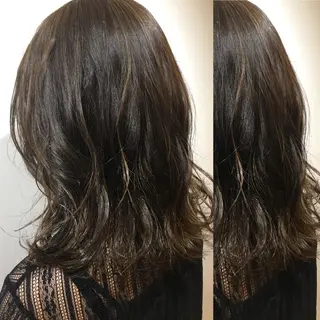 セミロング カラー box mico. mutsumiのヘアスタイル