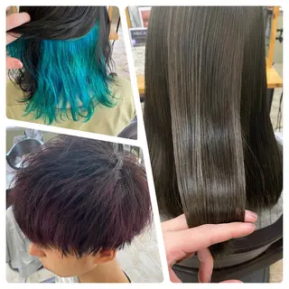 ミディアム カラー Agu hair 清尾 浩昭のヘアスタイル