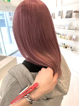 ロング カラー NANO/ ブリーチ×レイヤーのヘアスタイル