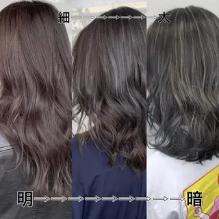 ミディアム レイヤー/艶髪カラー 森本くるみのヘアスタイル
