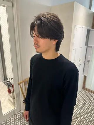 ミディアム メンズ 俵 知広のヘアスタイル