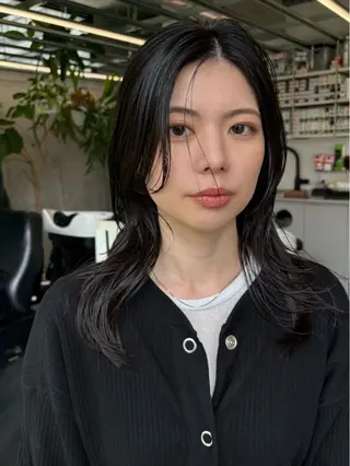 ミディアム カラー 似合わせカット レイヤー/ボブのヘアスタイル