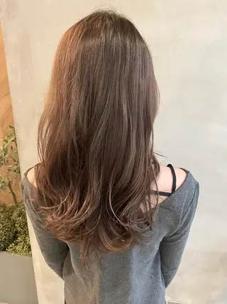 セミロング カラー ヘアアレンジ ネイル マツエク・マツパ 夜23時まで予約🉑 reverieあきらのヘアスタイル