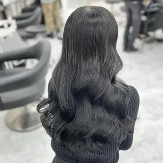 ロング カラー パーマ ヘアアレンジ メンズ キッズ 髪質改善Ⅰ透明感 艶カラーⅠたつやのヘアスタイル