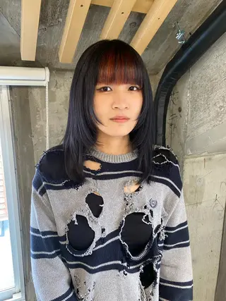 セミロング レディースモデル カット/中川翔太のヘアスタイル