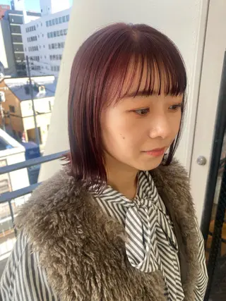ショート カラー misa🫧ナチュラ ル縮毛矯正/髪質改善のヘアスタイル