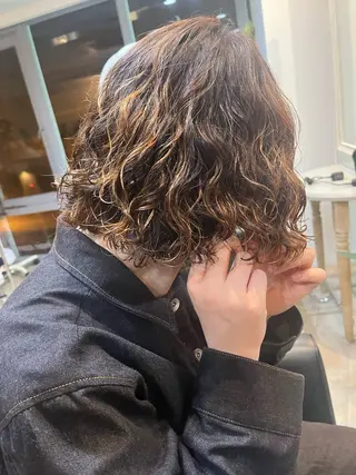 ミディアム パーマ yadori tomoyoのヘアスタイル