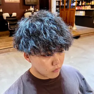 ショート パーマ メンズ シャドウ ツイスパ ニュアンスおがたのヘアスタイル