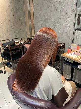 ロング カラー 🇰🇷ブリーチ縮毛 髪質改善七星🇰🇷のヘアスタイル