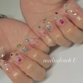 ネイル &U新松戸 スカルプ パラジェルフィルインのネイルデザイン