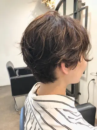 ショート パーマ 千葉 郁也のヘアスタイル