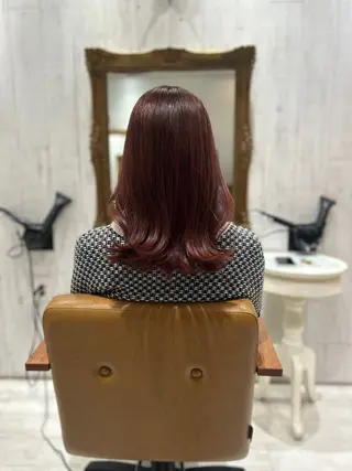 セミロング カラー ヘアアレンジ re view 日和のヘアスタイル