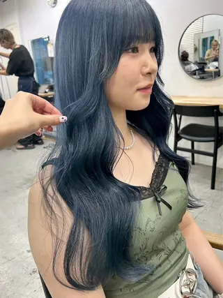 セミロング カラー ダブルカラー/寒色 カラー/リリカ🦕のヘアスタイル