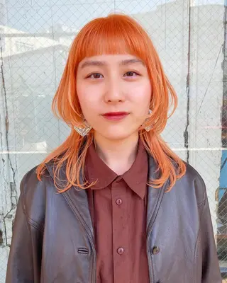 ミディアム ミウ☆ ブリーチダブルカラーのヘアスタイル
