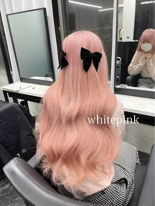 ロング カラー エクステ🩵ブリーチ 韓国ヘア🩵KAEのヘアスタイル