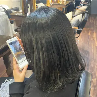 ミディアム カラー レイヤーカット×髪質 改善🇰🇷シオリのヘアスタイル