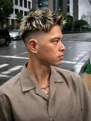 ショート カラー メンズ 浅見 天翔のヘアスタイル
